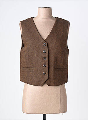 Gilet sans manche doublure marron C'EST BEAU LA VIE femme