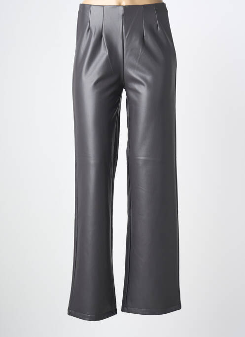 Pantalon droit taille élastique taille normale gris BROADWAY femme
