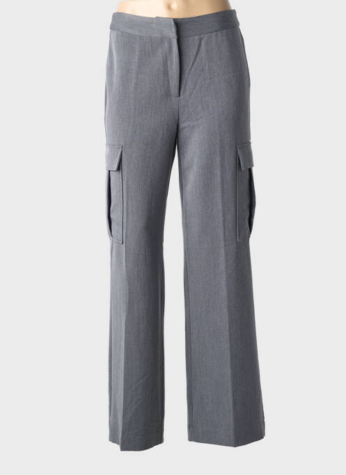 Pantalon large tissage popeline taille normale gris BROADWAY femme