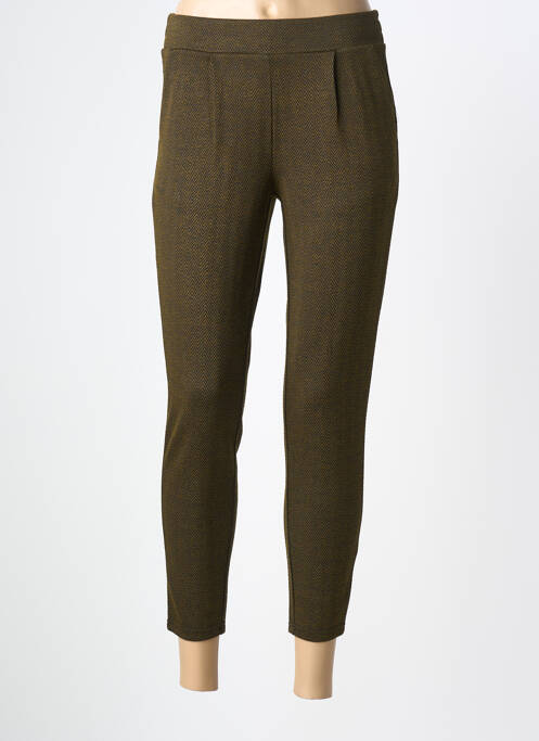 Pantalon 7/8 stretch taille normale vert ICHI femme