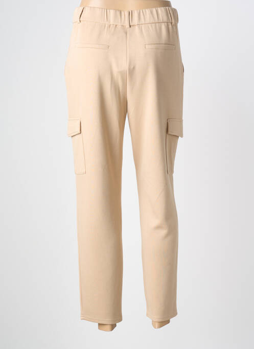 Pantalon cargo taille élastique taille normale beige BROADWAY femme