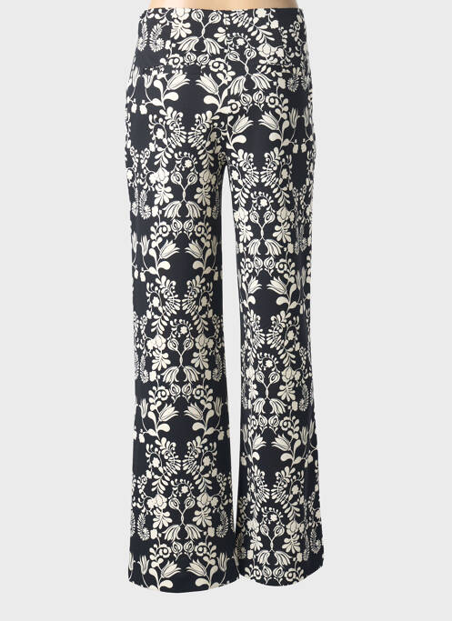 Pantalon large fermeture zip latéral taille normale noir ICHI femme