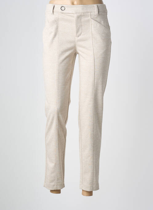 Pantalon 7/8 stretch taille normale beige STREET ONE femme