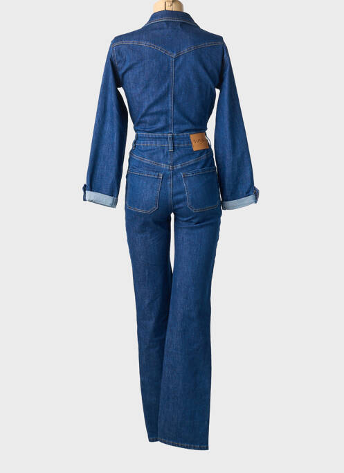 Combi-pantalon col chemisier manches longues bleu TOXIK3 femme
