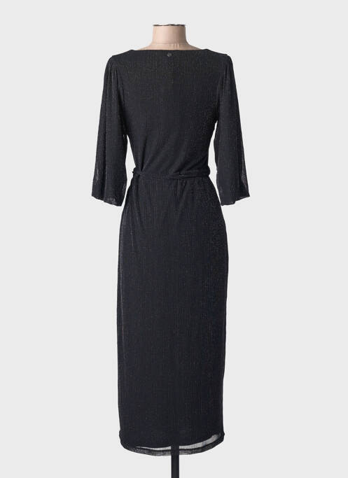 Robe longue coupe cintrée manches 3/4 noir GARCIA femme