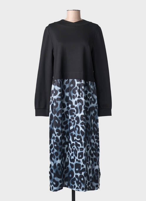 Robe longue manches longues manches longues noir STREET ONE femme