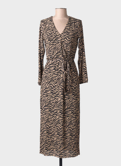 Robe longue manches longues manches longues noir GARCIA femme