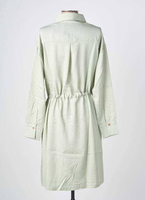 Robe mi-longue manches longues manches longues vert BROADWAY femme
