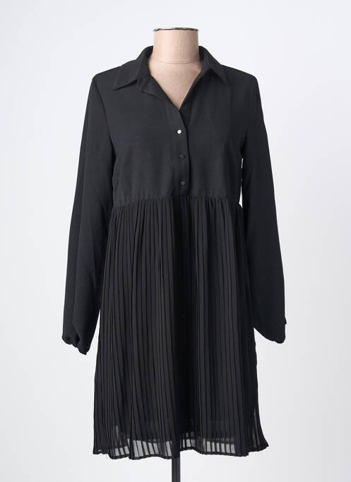 Robe mi-longue manches longues manches longues noir C'EST BEAU LA VIE femme