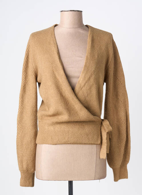 Gilet cache-cœur coupe cintrée marron GARCIA femme