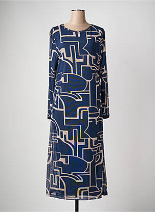 Robe longue manches longues manches longues bleu STREET ONE femme