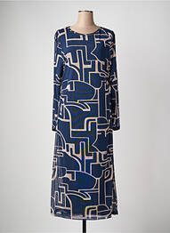 Robe longue manches longues manches longues bleu STREET ONE femme