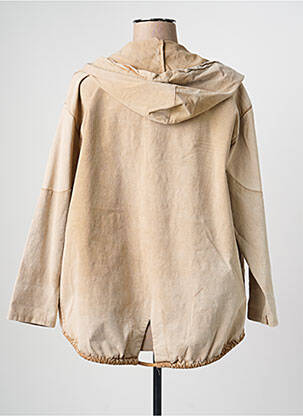 Veste casual poches beige MADE IN ITALY femme