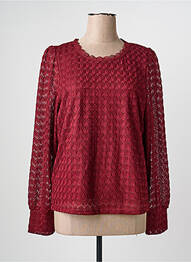 Blouse col rond manches longues rouge GARCIA femme