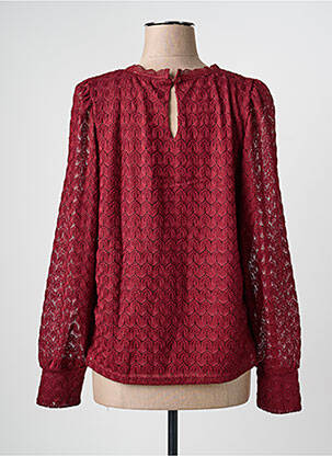 Blouse col rond manches longues rouge GARCIA femme