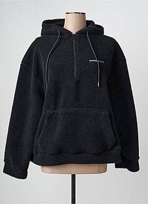 Sweat-shirt à capuche poches manches longues noir NO PUBLIK femme