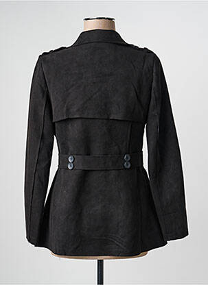 Trench coupe cintrée sans capuche noir HF WOMAN COLLECTION femme