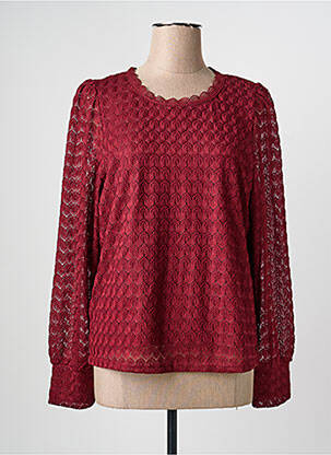 Blouse col rond manches longues rouge GARCIA femme