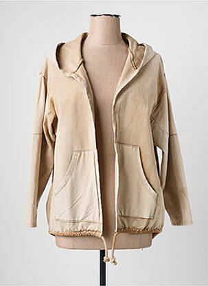 Veste casual poches beige MADE IN ITALY femme