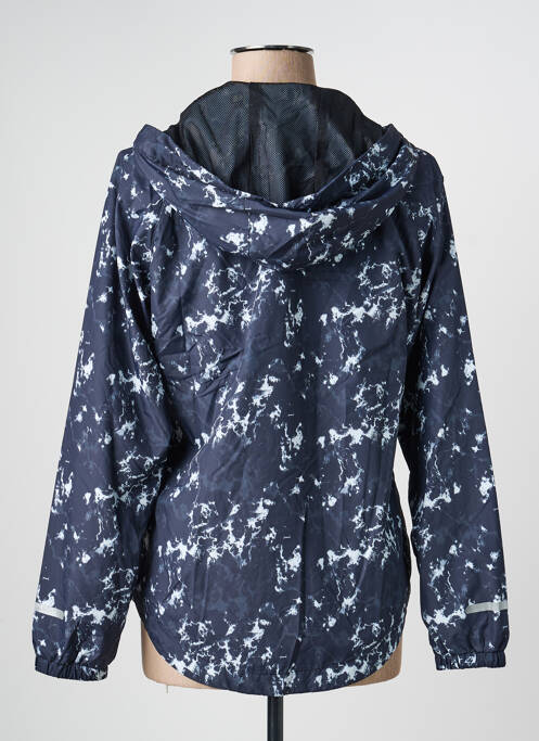 Coupe-vent poches a capuche bleu NO PUBLIK femme