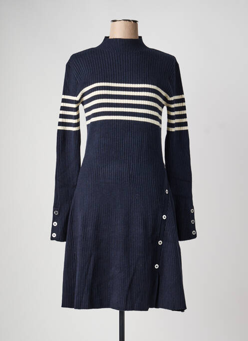 Robe pull manches longues manches longues bleu MORGAN femme