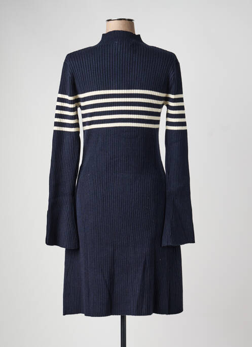 Robe pull manches longues manches longues bleu MORGAN femme