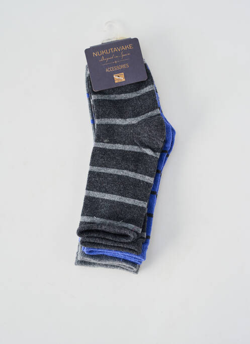 Chaussettes tissage chiné gris NUKUTAVAKE garcon