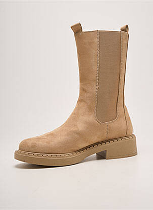 Bottines/boots talon bas talon de 4 à 6cm beige DEELUXE femme