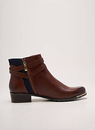 Bottines/boots fourrée talon plat jusqu'à 3cm marron CAPRICE femme