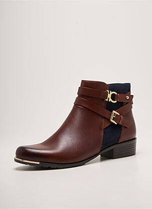 Bottines/boots fourrée talon plat jusqu'à 3cm marron CAPRICE femme