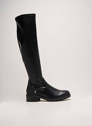 Bottes tissage satiné talon de 4 à 6cm noir KEYS femme