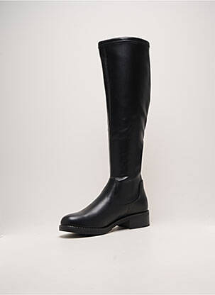 Bottes tissage satiné talon de 4 à 6cm noir KEYS femme