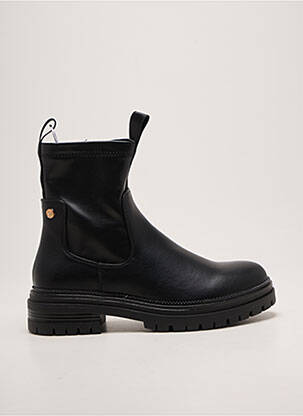 Bottines/boots tissage satiné talon plat jusqu'à 3cm noir XTI femme