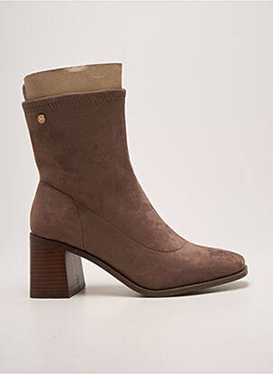 Bottines/boots talon bottier talon de 7 à 9cm marron XTI femme