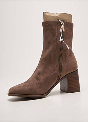 Bottines/boots talon bottier talon de 7 à 9cm marron XTI femme