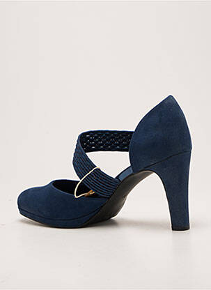 Escarpins type de semelle amortissante talon de 7 à 9cm bleu MARCO TOZZI femme