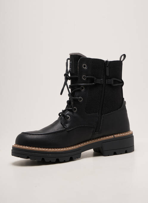 Bottines/boots fermeture zip et lacets talon de 4 à 6cm noir MUSTANG femme