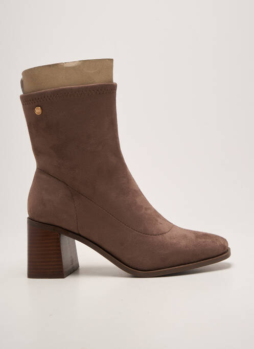 Bottines/boots talon bottier talon de 7 à 9cm marron XTI femme