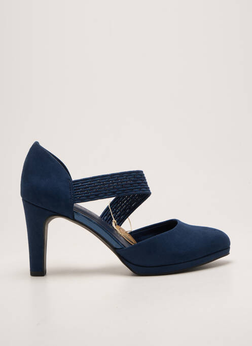Escarpins type de semelle amortissante talon de 7 à 9cm bleu MARCO TOZZI femme