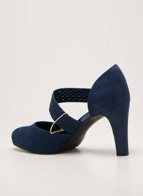 Escarpins type de semelle amortissante talon de 7 à 9cm bleu MARCO TOZZI femme