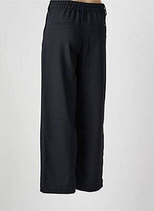 Pantalon droit tissage popeline taille normale noir KANOPE femme