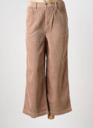 Pantalon droit fermeture zippée sous rabat boutonné taille normale beige WHITE STUFF femme