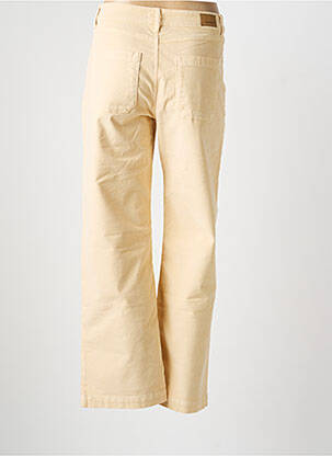 Pantalon droit fermeture zippée sous rabat boutonné taille normale beige KANOPE femme