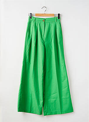 Pantalon large tissage popeline taille normale vert KING LOUIE femme