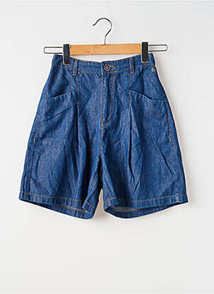 Short fermeture zippée sous rabat boutonné taille normale bleu SURKANA femme