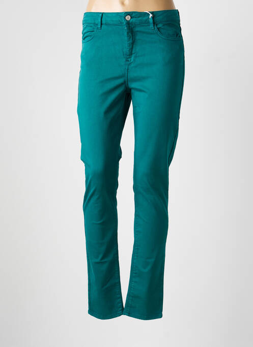 Jeans coupe slim stretch taille normale vert KANOPE femme