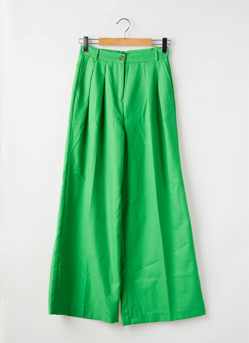 Pantalon large fermeture zippée sous rabat boutonné taille normale vert KING LOUIE femme