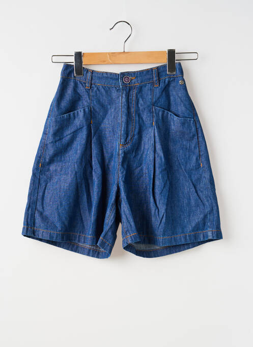 Short fermeture zippée sous rabat boutonné taille normale bleu SURKANA femme