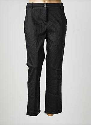Pantalon droit fermeture zippée sous rabat boutonné taille normale noir SURKANA femme