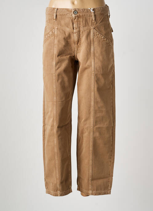 Jeans coupe droite taille normale taille normale marron KANOPE femme